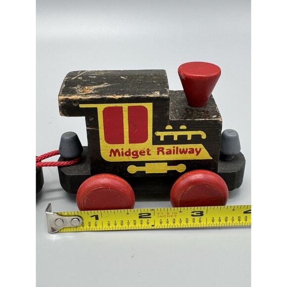 Vintage Montgomery Schoolhouse Inc. Wooden Train Midget Railway 3 Piece READ - Picture 7 of 7